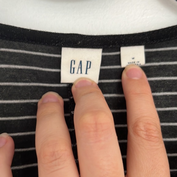 GAP striped wrap midi dress - Picture 2 of 3